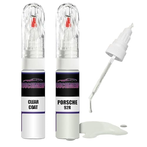 Für Porsche Grand Prix Weiss 92R + Klarlack Ausbesserungslack Fix Kit Für Porsche Grand Prix Weiss 92R + Klarlack Ausbesserungslack Fix Kit von Generisch