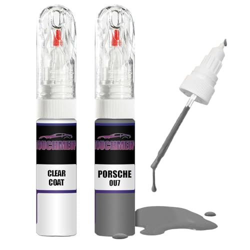Für Porsche Platinsilber OU7 + Klarlack Ausbesserungslack Fix Kit Für Porsche Platinsilber OU7 + Klarlack Ausbesserungslack Fix Kit von Generisch