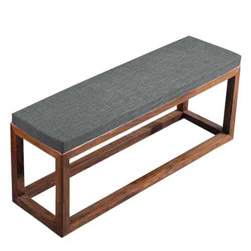 Furniture 2-, 3-, 4-Sitzer-Kissen, für Innenbereich, langes Esszimmerstuhl-Sitzkissen, Sofa-Ersatzkissen mit bequemem, abnehmbarem Bezug, Fenstersitzmatte (70 x 30 x 5 cm, Dunkelgrau) von Generisch