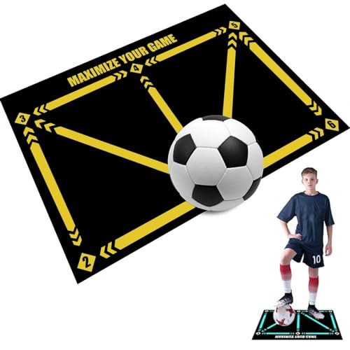 Fußball Trainingsmatte,Fußmatte,Antirutschmatte,Sportmatte,Fitnessmatte,Antivibrationsmatte,Absorption Footstep Training-Mat,Geeignet Für Erwachsene Und Kinder Football Training(Gelb,60x90CM Fußball Trainingsmatte,Fußmatte,Antirutschmatte,Sportmatte,Fitnessmatte,Antivibrationsmatte,Absorption Footstep Training-Mat,Geeignet Für Erwachsene Und Kinder Football Training(Gelb,60x90CM von Generisch