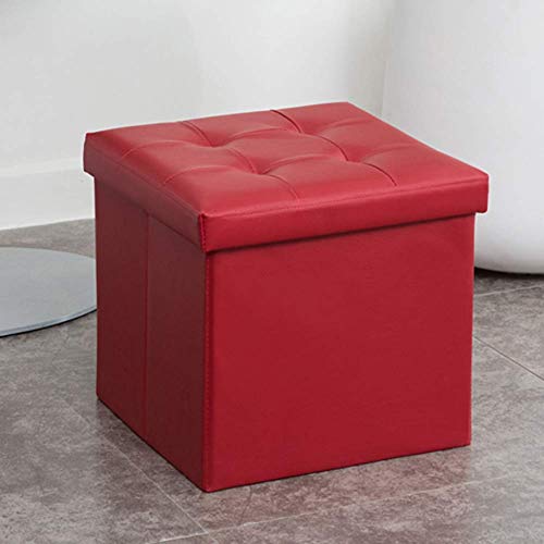 Fußhocker, PU-Leder, Ottomane für Wohnzimmer und Schlafzimmer, 25 x 25 x 28 cm von Generisch