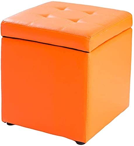 Fußhocker Ottomane Aufbewahrungswürfel Kunstleder Polsterkiste Spielzeugkiste Truhe funktional Wohnzimmer Schlafzimmer von Generisch
