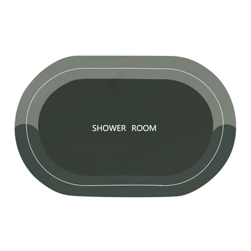 Fußmatte Badezimmermatte Badezimmerteppich Set Badteppich rutschfest Waschbar WC Vorleger Mit Ausschnitt Duschvorleger Schnelltrocknend Bad Teppiche Set Duschteppich Badematte Blau (A, One Size) von Generisch
