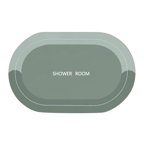 Fußmatte Badezimmermatte Badezimmerteppich Set Badteppich rutschfest Waschbar WC Vorleger Mit Ausschnitt Duschvorleger Schnelltrocknend Bad Teppiche Set Duschteppich Badematte Blau (C, One Size) von Generisch