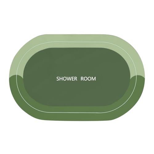Fußmatte Badezimmermatte Badezimmerteppich Set Badteppich rutschfest Waschbar WC Vorleger Mit Ausschnitt Duschvorleger Schnelltrocknend Bad Teppiche Set Duschteppich Badematte Blau (D, One Size) von Generisch