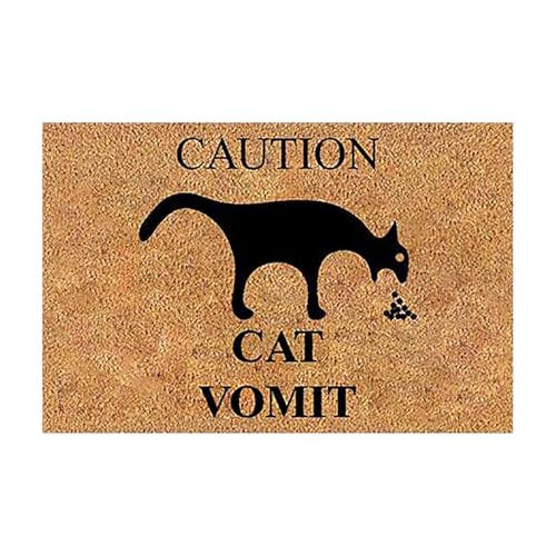 Fußmatte Tier Willkommen Bodenmatte Kotze Zeichen Tür Teppiche Hunde Zeichen Warnschild Dekoration Katze Dekor lustige Geschenke schmutzige rutschfeste Eingangstür (C, A) von Generisch