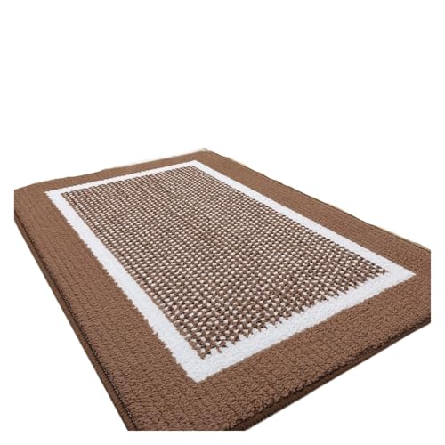 Fußmatte für den Haushalt, Familie, Küche, Teppich, Boden, Innenbereich, Dekoration, saugfähig, Eingangstürmatte, Schmutz (Braun, 82 x 122 cm) von Generisch