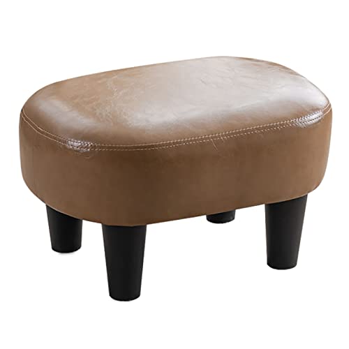 Fußstütze, strapazierfähiger PU-Polster-Pouf, komfortables, rechteckiges Design, kleiner Hocker, 40 x 30 x 25 cm von Generisch