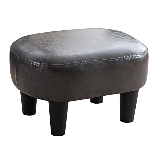 Fußstütze, strapazierfähiger PU-Polster-Pouf, komfortables, rechteckiges Design, kleiner Hocker, 40 x 30 x 25 cm von Generisch