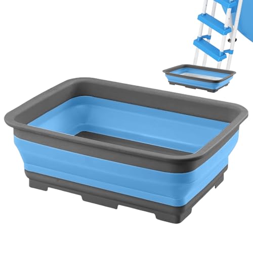 Fußwaschwanne für Pool – Faltbares Fuß-Einweichbecken | Whirlpool Waschfüße Eimer für Garten, Picknick, Outdoor, Camping, Hinterhof, Strandparty von Generisch