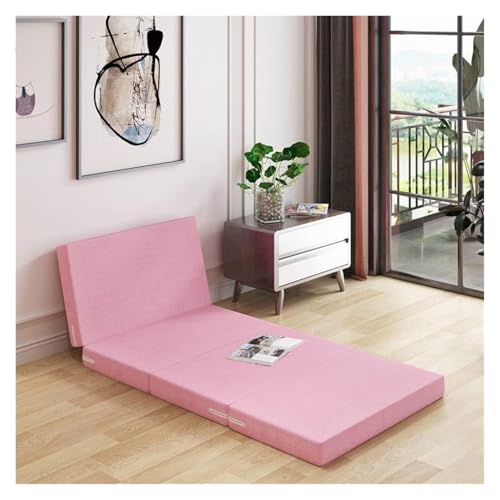 Futon-Matratze, dick, faltbar, Schaumstoffmatratze für Gäste, Matratze für Büro, abnehmbarer Bezug, bequemes Bodenbett, Hellrosa, 70 x 200 x 10 cm Futon-Matratze, dick, faltbar, Schaumstoffmatratze für Gäste, Matratze für Büro, abnehmbarer Bezug, bequemes Bodenbett, Hellrosa, 70 x 200 x 10 cm von Generisch