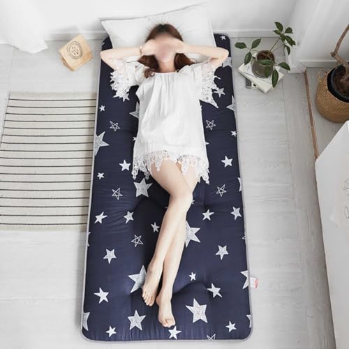 Futon-Matratze, japanische Baumwollfüllung, aufrollbar, tragbar, Schlafmatratze für Boden, Gästebett oder Sofa, Tatami-Bodenmatte von Generisch