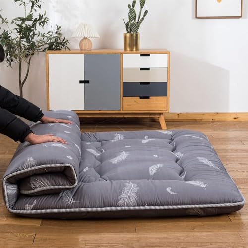 Futon-Matratze, weich, faltbar, tragbar, japanische Tatami-Rollmatte, rutschfest und atmungsaktiv, Doppelgröße, ideal für den Heimgebrauch und Gästeübernachtungen Futon-Matratze, weich, faltbar, tragbar, japanische Tatami-Rollmatte, rutschfest und atmungsaktiv, Doppelgröße, ideal für den Heimgebrauch und Gästeübernachtungen von Generisch