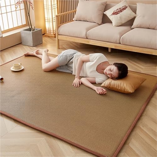 Futon-Matratze aus natürlichem Rattan, atmungsaktive Tatami-Matratze für Meditation, Yoga, Schlafen und Entspannen von Generisch