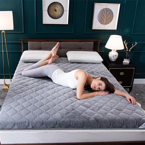 Futon-Matratze für Camping – Dicke, zusammenklappbare, aufrollbare Isomatte, atmungsaktive Bodenliege, Gästebett von Generisch