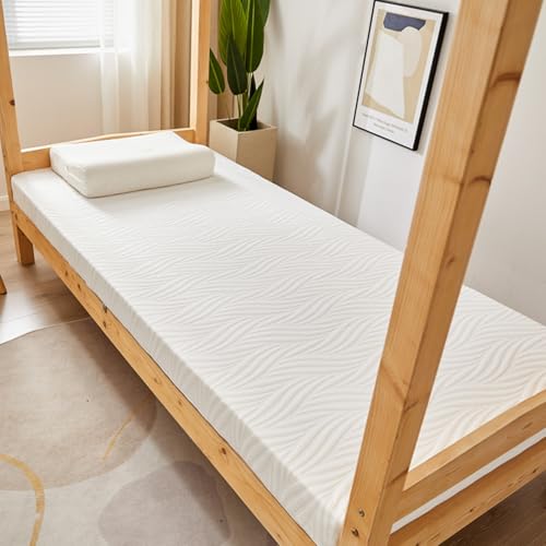 Futon-Matratzenauflage aus Memory-Schaum, 5 cm und 8 cm Dicke, atmungsaktive Komfort-Isomatte, 90 x 190 cm, hautfreundliches Kissen für ultimative Entspannung, Weiß Futon-Matratzenauflage aus Memory-Schaum, 5 cm und 8 cm Dicke, atmungsaktive Komfort-Isomatte, 90 x 190 cm, hautfreundliches Kissen für ultimative Entspannung, Weiß von Generisch