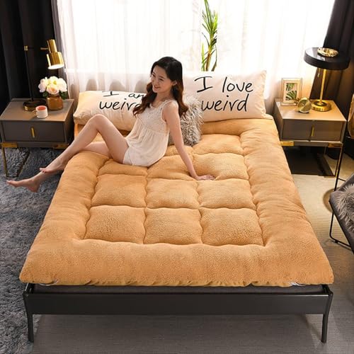 Futon-Pad – verdicktes Plüsch, faltbar, gesteppt, Isomatte für Camping, Schlafsaal und Familiengebrauch von Generisch