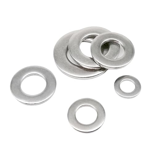 GB97 DIN125 A2-70 304 Edelstahl-Unterlegscheibe, einfache Dichtung M1.6 ~ M24(M2.5x6x0.5 500pcs) von Generisch
