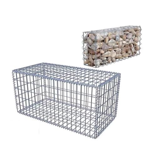Gabionenkorb aus verzinktem Stahl – langlebig und vielseitig für Garten, Terrassenwand und Drahtzaunkäfig von Generisch