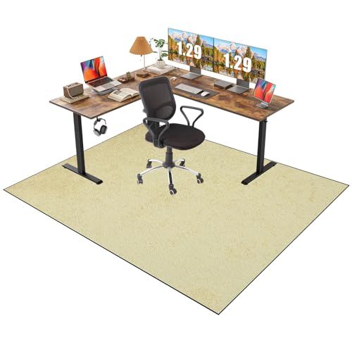 Gaming-Bodenmattenschutz – rutschfester Büroteppich für harte Böden, ideal für Rollstuhl, strapazierfähiger Teppich für Parkett und Fliesen, 140 x 180 cm, verbessert Komfort und Stil. Gaming-Bodenmattenschutz – rutschfester Büroteppich für harte Böden, ideal für Rollstuhl, strapazierfähiger Teppich für Parkett und Fliesen, 140 x 180 cm, verbessert Komfort und Stil. von Generisch