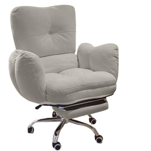 Gaming Sessel Bequem, Ergonomischer Schreibtischstuhl Mit Lendenwirbelstütze, Armlehne, Fußstütze, Hohe Rückenlehne, Für Zuhause Oder Büro, Stabiler(Gray) von Generisch