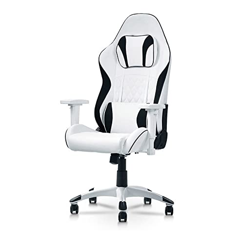 Gaming-Stuhl mit hoher Rückenlehne, Rennlederfaserstoff, ergonomischer Computer-PC, verstellbarer Drehstuhl, Kopfstütze und Lendenwirbelstütze, E-Sports-Drehstuhl, bequem von Generisch