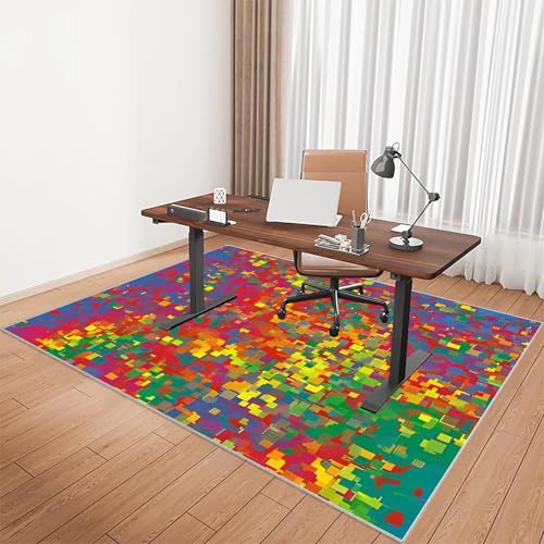 Gaming Stuhlmatte Rutschfester Schutz Büro Teppich Protector Stuhlmatte Bodenschutz für Bürostuhl Bürostuhl Matte für Hartholzboden 140 x 180 cm Mehrzweck-Hartbodenschutzmatte von Generisch