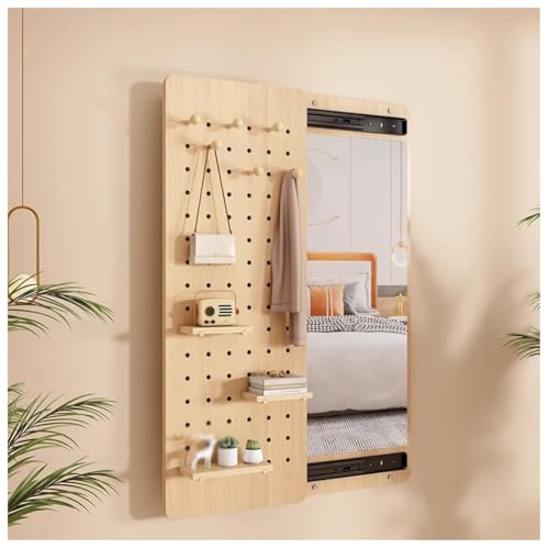 Ganzkörperspiegel zur Wandmontage, mit Stecktafel-Organizer und Gleitschiene, platzsparende Lösung für Eingang, Wohnzimmer und Hoteldekoration Ganzkörperspiegel zur Wandmontage, mit Stecktafel-Organizer und Gleitschiene, platzsparende Lösung für Eingang, Wohnzimmer und Hoteldekoration von Generisch