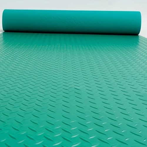 Garagenbodenmatte, rutschfeste PVC-Gummi-Bodenbelag-Rolle, 1,6 mm dick, für Matten in Garage, Lager, Fitnessstudios, Anhängern und Pickup-Trucks, Grün (1,6 mm), Größe: 1 x 3 m von Generisch
