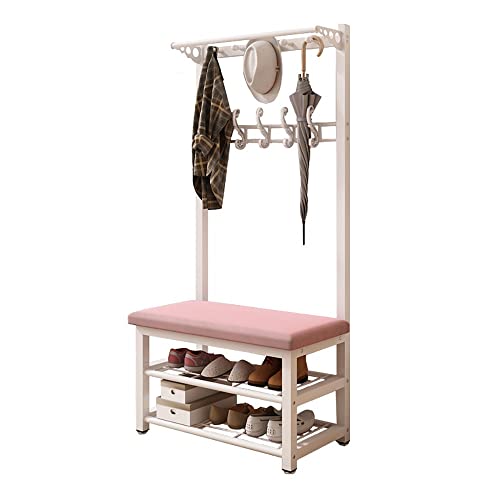Garderobenleiste Eingangsregal Organizer 3-in-1 Flurbaum mit Bank und 10 Haken, robuster Metallrahmen, Akzentmöbel Garderobenleiste Eingangsregal Organizer 3-in-1 Flurbaum mit Bank und 10 Haken, robuster Metallrahmen, Akzentmöbel von Generisch
