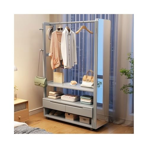 Garderobenleiste aus Massivholz, leicht, freistehend, für Schlafzimmer und Eingangsbereich, stilvolles graues Design, perfekt für Kleidung und Accessoires, kompakte Größe. Garderobenleiste aus Massivholz, leicht, freistehend, für Schlafzimmer und Eingangsbereich, stilvolles graues Design, perfekt für Kleidung und Accessoires, kompakte Größe. von Generisch