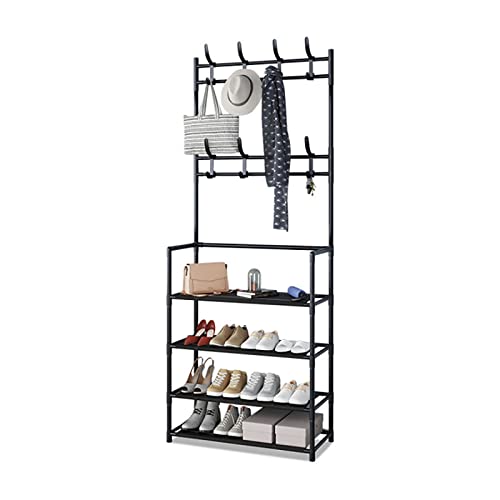 Garderobenleiste für den Eingangsbereich mit 4 Ebenen, Schuhaufbewahrung, 60 cm, Flur-Möbelbank, stilvolles Eingangsregal für Schuhe und Mäntel, platzsparendes Design Garderobenleiste für den Eingangsbereich mit 4 Ebenen, Schuhaufbewahrung, 60 cm, Flur-Möbelbank, stilvolles Eingangsregal für Schuhe und Mäntel, platzsparendes Design von Generisch