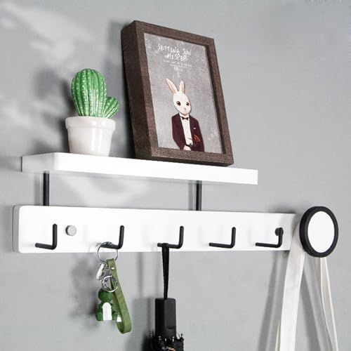 Garderobenleiste mit Aufbewahrungsregal & Haken – Platzsparender Organizer für Flur, Badezimmer, Wohnzimmer, Schlafzimmer – Langlebiges & stilvolles Design Garderobenleiste mit Aufbewahrungsregal & Haken – Platzsparender Organizer für Flur, Badezimmer, Wohnzimmer, Schlafzimmer – Langlebiges & stilvolles Design von Generisch