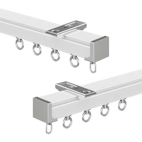 Gardinenstange für Decke oder Wand, stabile Aluminiumkonstruktion, ideal für Wohnzimmer, Schlafzimmer, Raumteiler von Generisch