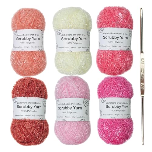 Garn Scrubbies,Scrubby Garn Geschirrtücher | Polyester Scrubby Sortiment Geschirrtücher - Häkel-Webgarn, Schrubbiges Polyestergarn, Robust Geschirrtücher Garn Scrubbies,Scrubby Garn Geschirrtücher | Polyester Scrubby Sortiment Geschirrtücher - Häkel-Webgarn, Schrubbiges Polyestergarn, Robust Geschirrtücher von Generisch