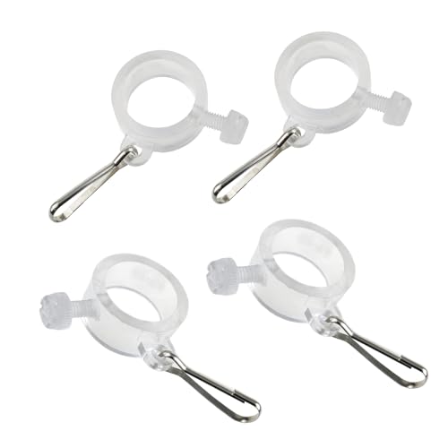 Garten Flaggenmasten Ringe | 4 Stück Fahnenhalter Ringe Transparent,Transparente Fahnenmast Halterung Für Gedenktag Paraden Feststraße Patrioten Veteranen Geschäftsinhaber von Generisch