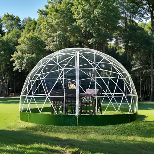 Garten Kuppel Zelt Geodätisches Iglu Gewächshaus Outdoor Camping Shelter mit transparenter Abdeckung von Generisch