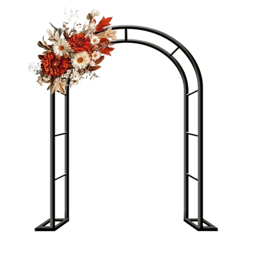 Garten Pergola Bogen Schmiedeeisen für Kletterpflanzen Outdoor Hochzeit Deko 80-350cm Größen Schwarz Gartenlaube für Landschaftsgestaltung von Generisch