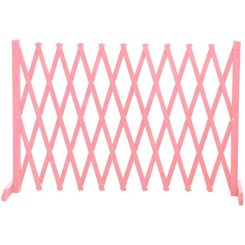 Garten Sichtschutzzaun Sichtschutz Dekorative Holzbegrenzung mit Ornament-Maschendraht inklusive 2 Stützrahmen für Terrasse & Hoflandschaftsbau (Rosa, 120 x 31 x 3 cm) von Generisch