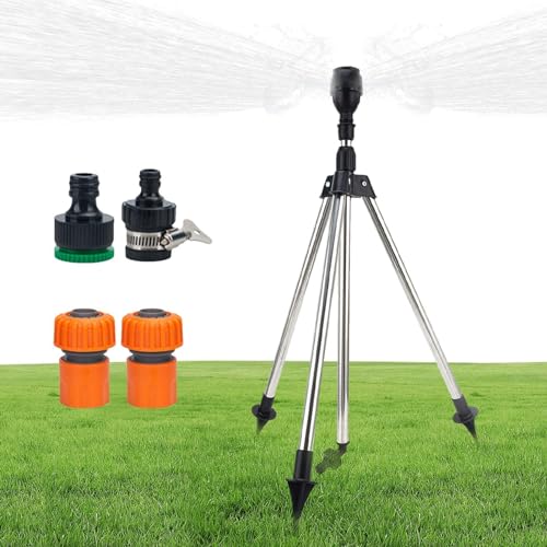 Garten Sprinkler,Rasen Sprenger Mit Stativ Rotierender Bewässerungs Sprinkler,360 Grad Einstellbarer Automatisch Rotierende Bewässerungs Sprinkler,Satz Automatischer Wassersprüher Für Hof,Garten von Generisch