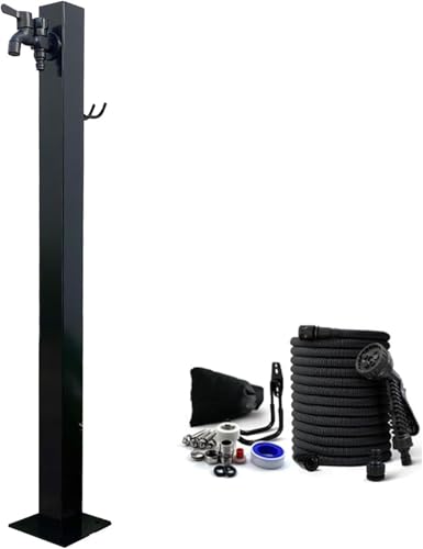 Garten Wassersäule Edelstahl Outdoor Wasserhahn Autonome Wasserbrunnen für Rasen & Garten Bewässerung & Sprinklersystem Metallic Silber Finish von Generisch