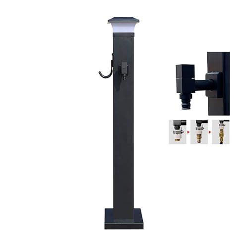 Garten Wasserzapfsäule Wassersäule Outdoor Wasserhahn Solarleuchte frostfrei freistehender Schlauchständer – Robinet Exterieur en Acier Inoxydable 304 – dekorativer Fontaine de Jardin Garten Wasserzapfsäule Wassersäule Outdoor Wasserhahn Solarleuchte frostfrei freistehender Schlauchständer – Robinet Exterieur en Acier Inoxydable 304 – dekorativer Fontaine de Jardin von Generisch