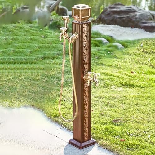 Garten Wasserzapfsäule Wassersäule Outdoor Wasserhahn Vertikaler freistehender Schlauchhalter aus Messing im Retro Stil nach dem Einfrieren von Rissen zum Waschen und Bewässern von Autos(Messing C) Garten Wasserzapfsäule Wassersäule Outdoor Wasserhahn Vertikaler freistehender Schlauchhalter aus Messing im Retro Stil nach dem Einfrieren von Rissen zum Waschen und Bewässern von Autos(Messing C) von Generisch