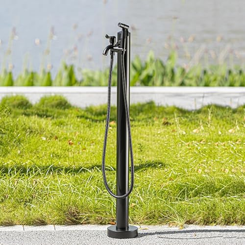 Garten Wasserzapfsäule Wassersäule Outdoor Wasserhahn Zylindrisches Wasserspiel aus Edelstahl mit Schlauchständer und Spritzpistole zur Bodenmontage für die Bewässerung und Bewässerung im Innenhof Garten Wasserzapfsäule Wassersäule Outdoor Wasserhahn Zylindrisches Wasserspiel aus Edelstahl mit Schlauchständer und Spritzpistole zur Bodenmontage für die Bewässerung und Bewässerung im Innenhof von Generisch