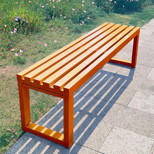 Gartenbank Outdoor Rückenfrei Metallrahmen Sitz für 2-3 Personen Allwetter Lattenrost Design für Park, Rasen, Terrasse, Hof, Schule Gartenbank Outdoor Rückenfrei Metallrahmen Sitz für 2-3 Personen Allwetter Lattenrost Design für Park, Rasen, Terrasse, Hof, Schule von Generisch