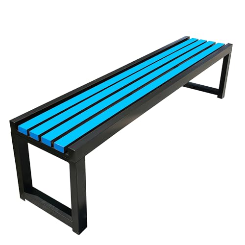 Gartenbank Outdoor Rückenfrei Wetterbeständig Metall Parkbank für Balkon Schulen Einfache Montage Gartenbank Outdoor Rückenfrei Wetterbeständig Metall Parkbank für Balkon Schulen Einfache Montage von Generisch