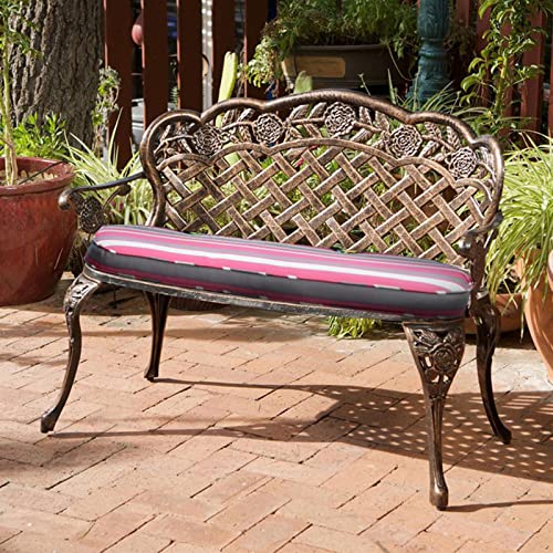 Gartenbank aus Aluminiumguss mit Kissen, Rosenrücken, Terrassenstuhl, Outdoor, Metallsofa für quadratische Terrasse und Park, stilvolle und bequeme Gartensitzgelegenheit Gartenbank aus Aluminiumguss mit Kissen, Rosenrücken, Terrassenstuhl, Outdoor, Metallsofa für quadratische Terrasse und Park, stilvolle und bequeme Gartensitzgelegenheit von Generisch