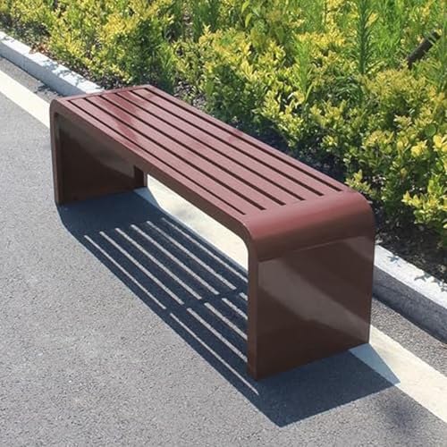 Gartenbank aus Metall für den Außenbereich, stabiler Sitz für 3-4 Personen mit 299 kg Kapazität, ideal für Veranda, Hof und Essbereiche von Generisch