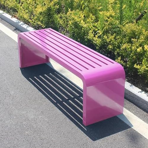 Gartenbank aus Metall für den Außenbereich, stabiler Sitz für 3-4 Personen mit 299 kg Kapazität, ideal für Veranda, Hof und Essbereiche von Generisch