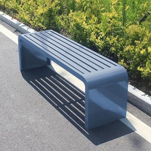 Gartenbank aus Metall für den Außenbereich, stabiler Sitz für 3-4 Personen mit 299 kg Kapazität, ideal für Veranda, Hof und Essbereiche von Generisch